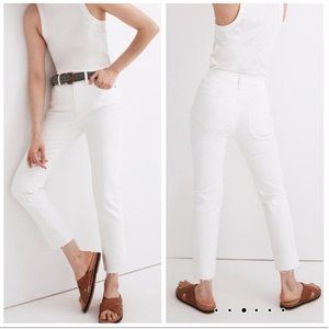 Madewell The Perfect Vintage Jean in Tile White: Raw-Hem Edition